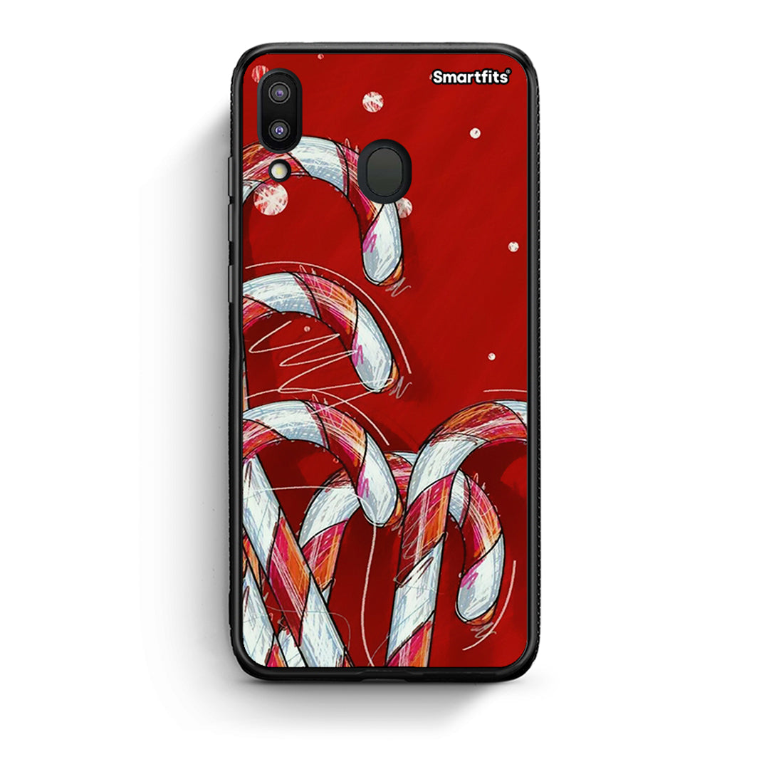 Samsung M20 Candy Cane θήκη από τη Smartfits με σχέδιο στο πίσω μέρος και μαύρο περίβλημα | Smartphone case with colorful back and black bezels by Smartfits