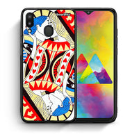 Thumbnail for Θήκη Samsung M20 Card Love από τη Smartfits με σχέδιο στο πίσω μέρος και μαύρο περίβλημα | Samsung M20 Card Love case with colorful back and black bezels