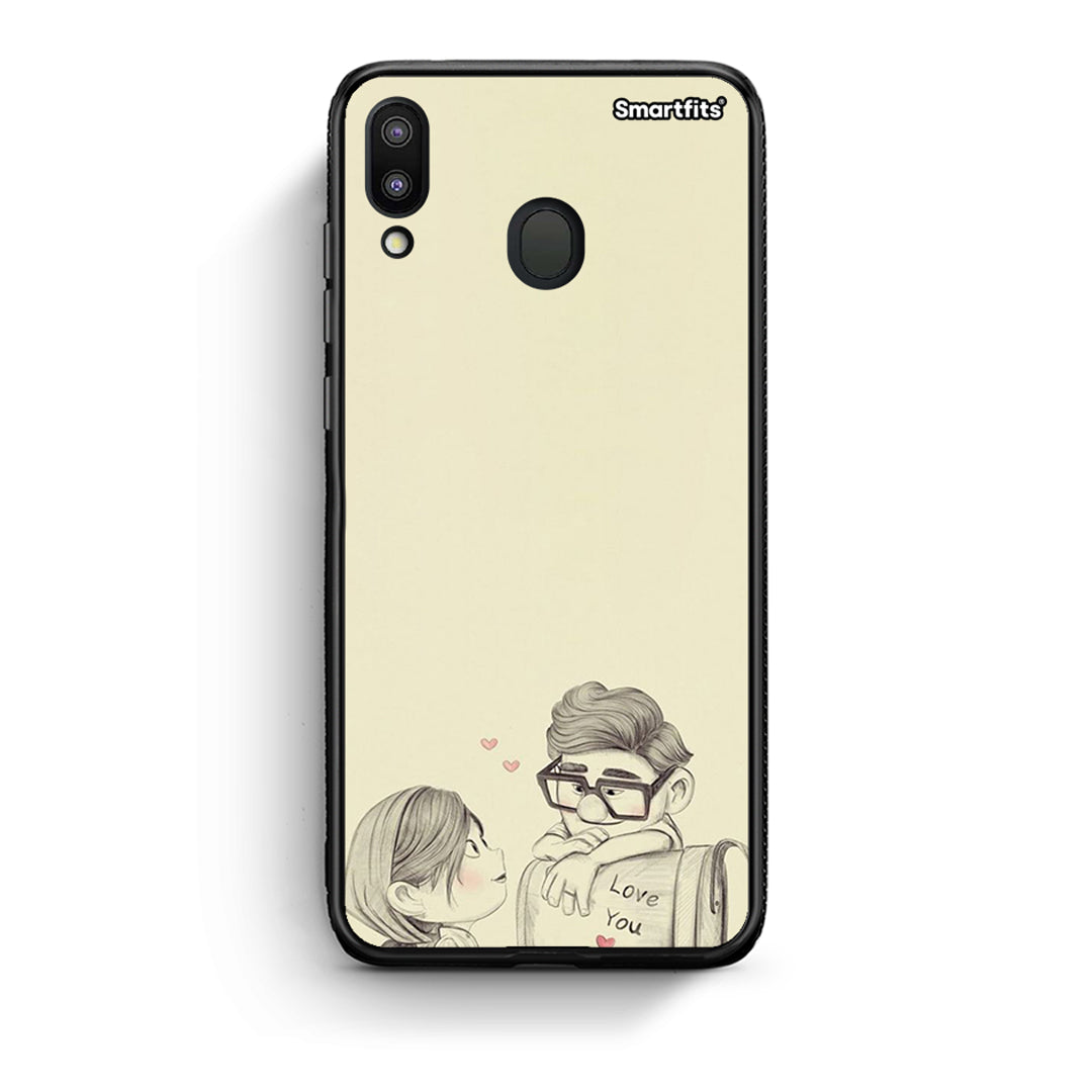 Samsung M20 Carl And Ellie θήκη από τη Smartfits με σχέδιο στο πίσω μέρος και μαύρο περίβλημα | Smartphone case with colorful back and black bezels by Smartfits