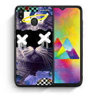 Thumbnail for Θήκη Samsung M20 Cat Collage από τη Smartfits με σχέδιο στο πίσω μέρος και μαύρο περίβλημα | Samsung M20 Cat Collage case with colorful back and black bezels