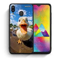 Thumbnail for Θήκη Samsung M20 Duck Face από τη Smartfits με σχέδιο στο πίσω μέρος και μαύρο περίβλημα | Samsung M20 Duck Face case with colorful back and black bezels
