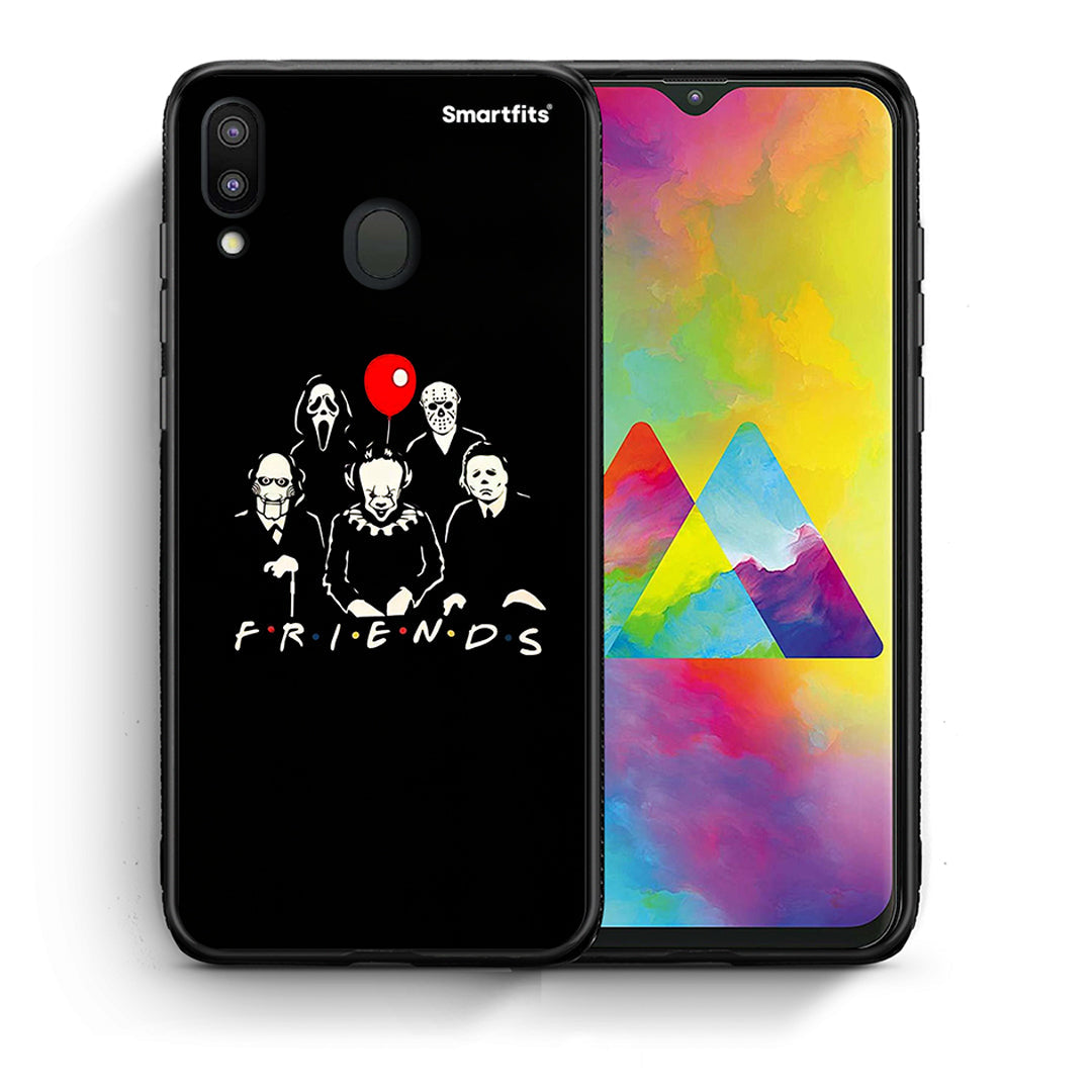 Θήκη Samsung M20 Halloween Friends από τη Smartfits με σχέδιο στο πίσω μέρος και μαύρο περίβλημα | Samsung M20 Halloween Friends case with colorful back and black bezels