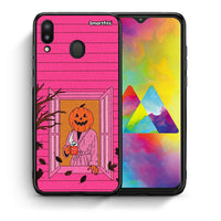 Thumbnail for Θήκη Samsung M20 Halloween Pumpkin Lady από τη Smartfits με σχέδιο στο πίσω μέρος και μαύρο περίβλημα | Samsung M20 Halloween Pumpkin Lady case with colorful back and black bezels