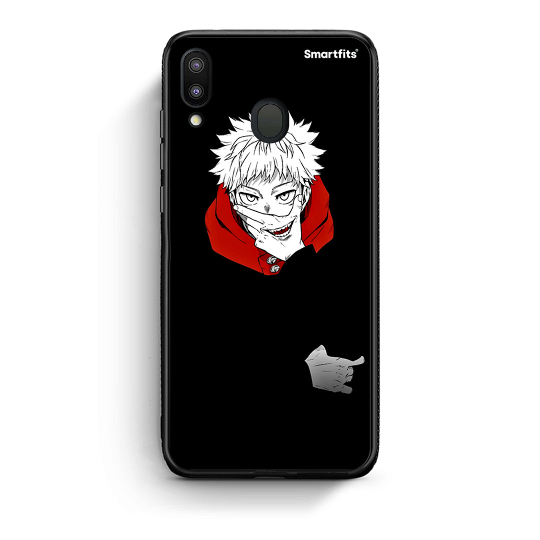 Samsung M20 Itadori Anime θήκη από τη Smartfits με σχέδιο στο πίσω μέρος και μαύρο περίβλημα | Smartphone case with colorful back and black bezels by Smartfits