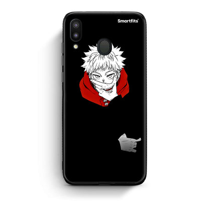 Samsung M20 Itadori Anime θήκη από τη Smartfits με σχέδιο στο πίσω μέρος και μαύρο περίβλημα | Smartphone case with colorful back and black bezels by Smartfits