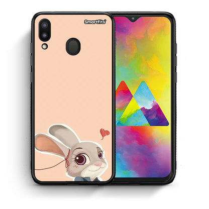 Θήκη Samsung M20 Nick Wilde And Judy Hopps Love 2 από τη Smartfits με σχέδιο στο πίσω μέρος και μαύρο περίβλημα | Samsung M20 Nick Wilde And Judy Hopps Love 2 case with colorful back and black bezels