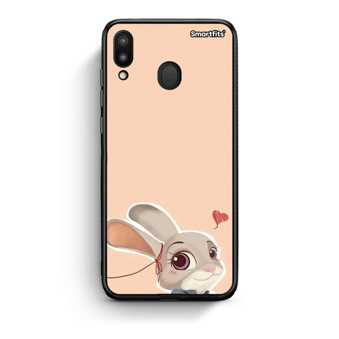 Samsung M20 Nick Wilde And Judy Hopps Love 2 θήκη από τη Smartfits με σχέδιο στο πίσω μέρος και μαύρο περίβλημα | Smartphone case with colorful back and black bezels by Smartfits