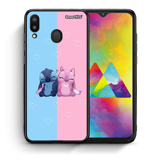 Θήκη Samsung M20 Stitch And Angel από τη Smartfits με σχέδιο στο πίσω μέρος και μαύρο περίβλημα | Samsung M20 Stitch And Angel case with colorful back and black bezels