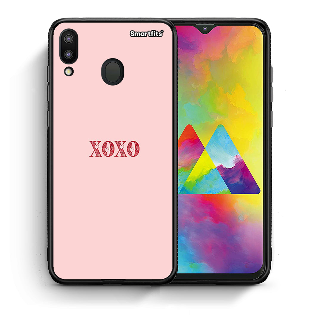 Θήκη Samsung M20 XOXO Love από τη Smartfits με σχέδιο στο πίσω μέρος και μαύρο περίβλημα | Samsung M20 XOXO Love case with colorful back and black bezels