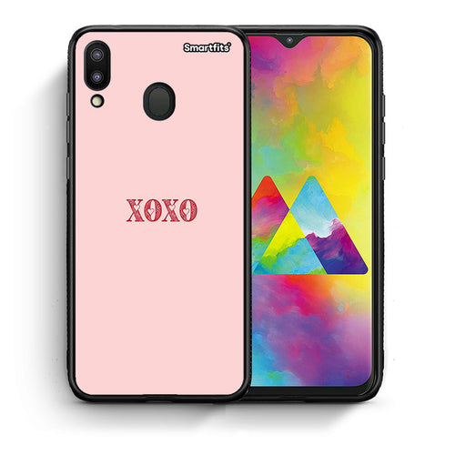 Θήκη Samsung M20 XOXO Love από τη Smartfits με σχέδιο στο πίσω μέρος και μαύρο περίβλημα | Samsung M20 XOXO Love case with colorful back and black bezels