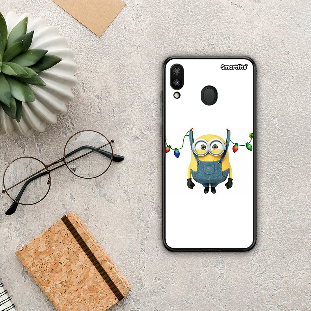 Xmas Minion Lights - Samsung Galaxy M20 θήκη