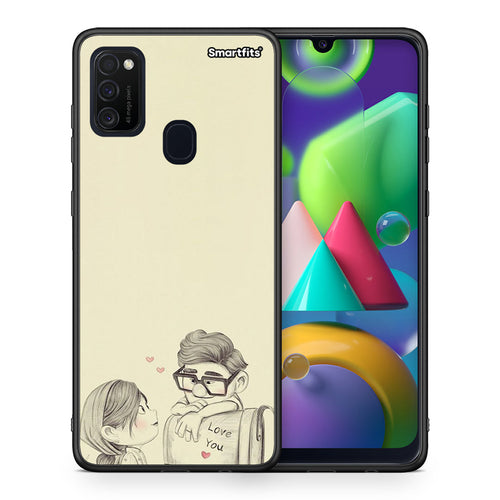 Θήκη Samsung M21/M31 Carl And Ellie από τη Smartfits με σχέδιο στο πίσω μέρος και μαύρο περίβλημα | Samsung M21/M31 Carl And Ellie case with colorful back and black bezels
