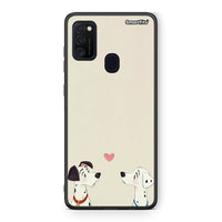 Thumbnail for Samsung M21/M31 Dalmatians Love θήκη από τη Smartfits με σχέδιο στο πίσω μέρος και μαύρο περίβλημα | Smartphone case with colorful back and black bezels by Smartfits