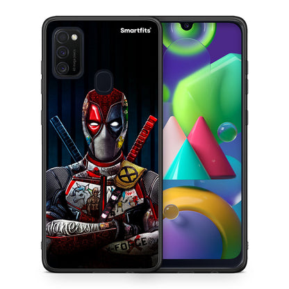 Θήκη Samsung M21/M31 Funny Guy από τη Smartfits με σχέδιο στο πίσω μέρος και μαύρο περίβλημα | Samsung M21/M31 Funny Guy case with colorful back and black bezels