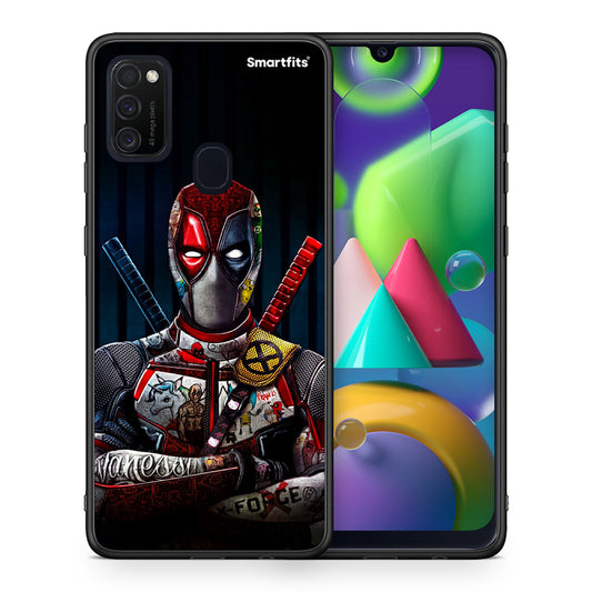 Θήκη Samsung M21/M31 Funny Guy από τη Smartfits με σχέδιο στο πίσω μέρος και μαύρο περίβλημα | Samsung M21/M31 Funny Guy case with colorful back and black bezels
