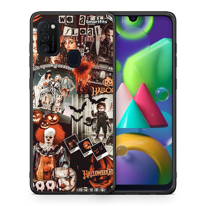 Θήκη Samsung M21 / M31 Halloween Spooky Season από τη Smartfits με σχέδιο στο πίσω μέρος και μαύρο περίβλημα | Samsung M21 / M31 Halloween Spooky Season case with colorful back and black bezels