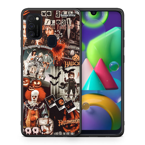 Θήκη Samsung M21 / M31 Halloween Spooky Season από τη Smartfits με σχέδιο στο πίσω μέρος και μαύρο περίβλημα | Samsung M21 / M31 Halloween Spooky Season case with colorful back and black bezels