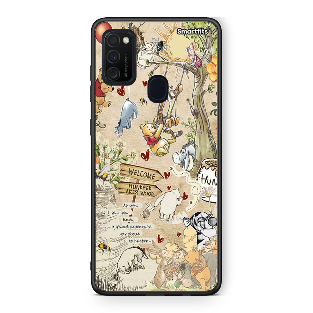 Samsung M21/M31 Happy Friends θήκη από τη Smartfits με σχέδιο στο πίσω μέρος και μαύρο περίβλημα | Smartphone case with colorful back and black bezels by Smartfits