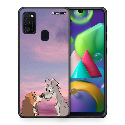 Θήκη Samsung M21/M31 Lady And Tramp από τη Smartfits με σχέδιο στο πίσω μέρος και μαύρο περίβλημα | Samsung M21/M31 Lady And Tramp case with colorful back and black bezels