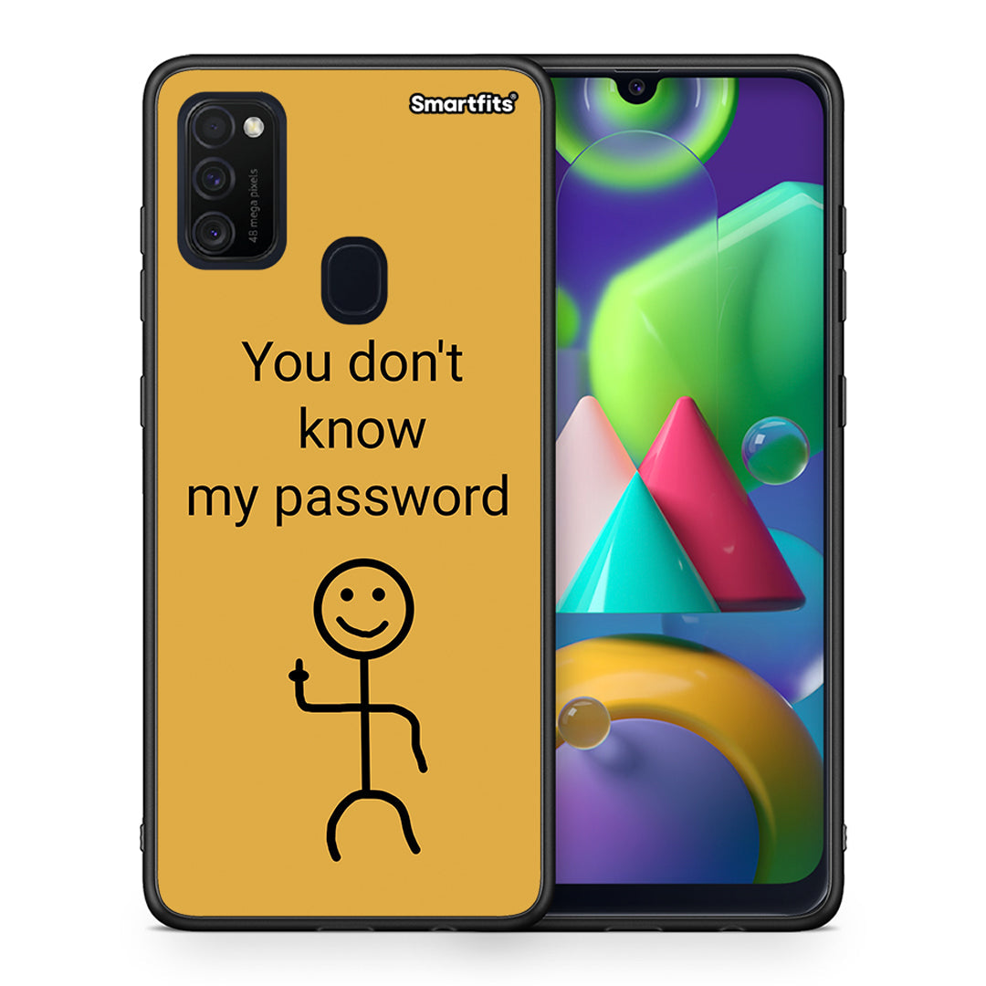 Θήκη Samsung M21 / M31 My Password από τη Smartfits με σχέδιο στο πίσω μέρος και μαύρο περίβλημα | Samsung M21 / M31 My Password case with colorful back and black bezels
