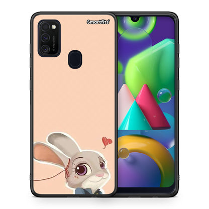 Θήκη Samsung M21/M31 Nick Wilde And Judy Hopps Love 2 από τη Smartfits με σχέδιο στο πίσω μέρος και μαύρο περίβλημα | Samsung M21/M31 Nick Wilde And Judy Hopps Love 2 case with colorful back and black bezels