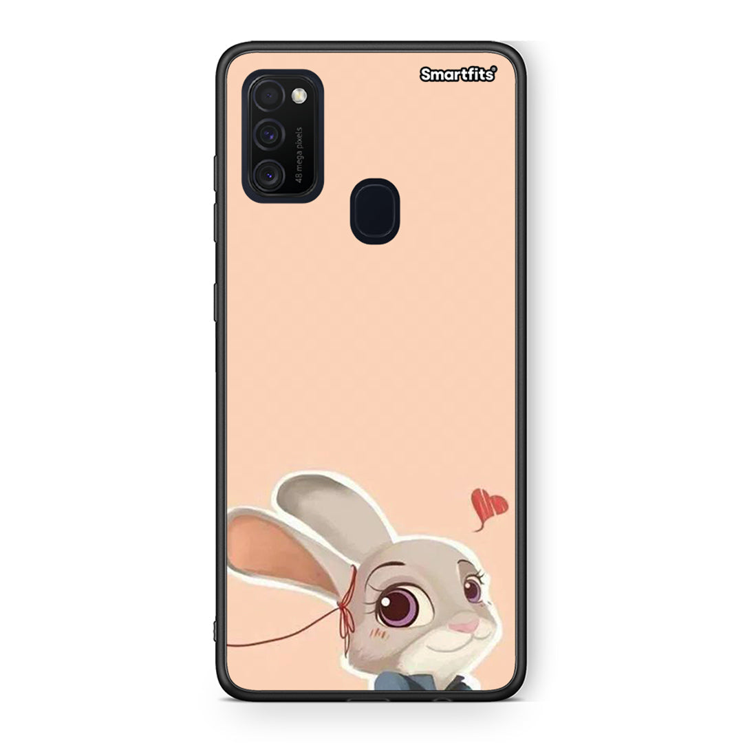 Samsung M21/M31 Nick Wilde And Judy Hopps Love 2 θήκη από τη Smartfits με σχέδιο στο πίσω μέρος και μαύρο περίβλημα | Smartphone case with colorful back and black bezels by Smartfits