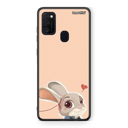 Samsung M21/M31 Nick Wilde And Judy Hopps Love 2 θήκη από τη Smartfits με σχέδιο στο πίσω μέρος και μαύρο περίβλημα | Smartphone case with colorful back and black bezels by Smartfits
