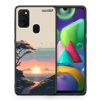 Thumbnail for Θήκη Samsung M21 / M31 Pixel Sunset από τη Smartfits με σχέδιο στο πίσω μέρος και μαύρο περίβλημα | Samsung M21 / M31 Pixel Sunset case with colorful back and black bezels