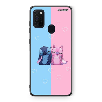 Samsung M21/M31 Stitch And Angel θήκη από τη Smartfits με σχέδιο στο πίσω μέρος και μαύρο περίβλημα | Smartphone case with colorful back and black bezels by Smartfits