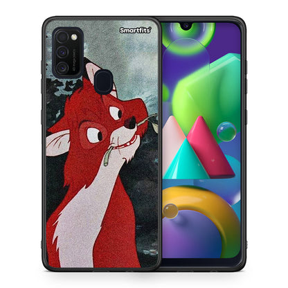 Θήκη Samsung M21/M31 Tod And Vixey Love 1 από τη Smartfits με σχέδιο στο πίσω μέρος και μαύρο περίβλημα | Samsung M21/M31 Tod And Vixey Love 1 case with colorful back and black bezels