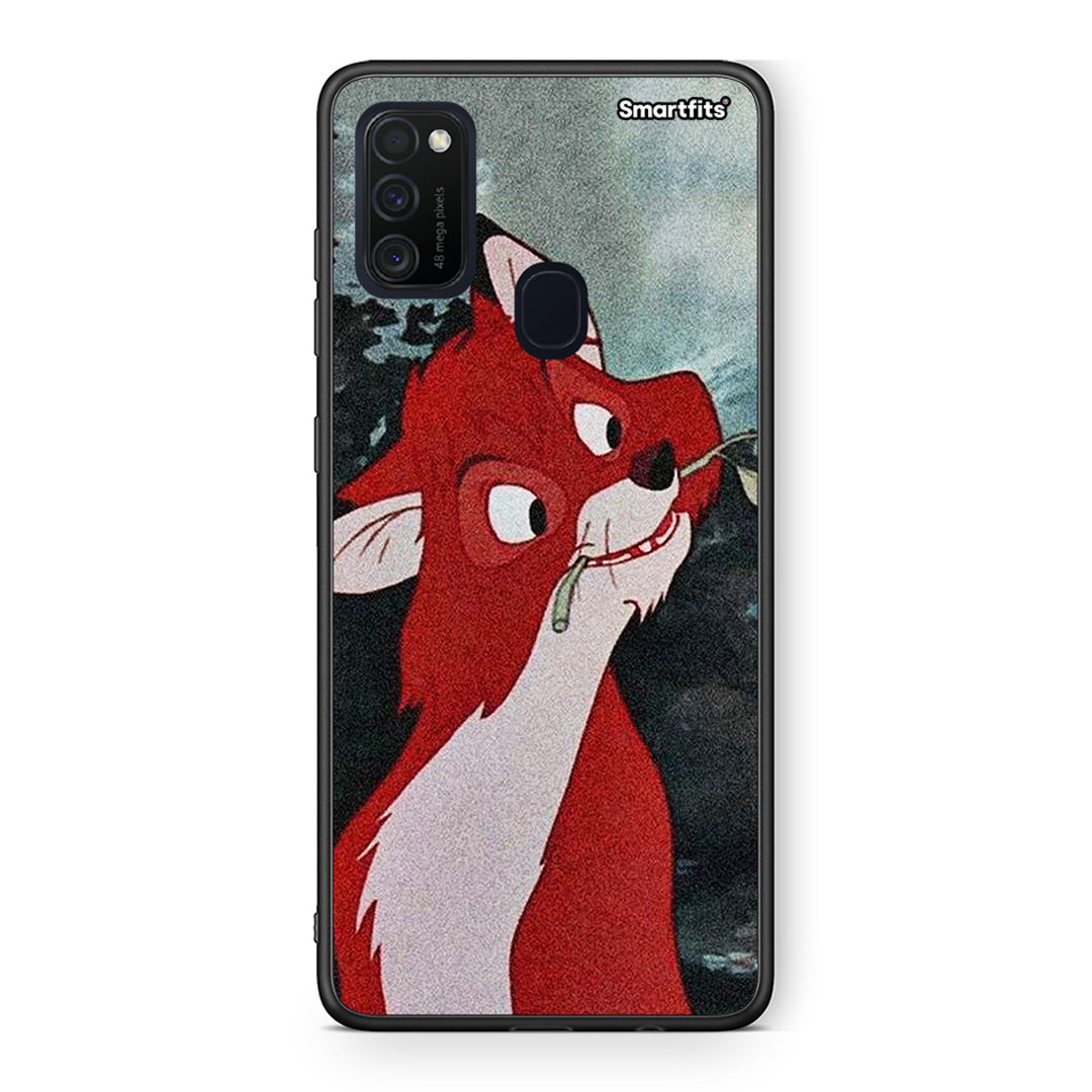 Samsung M21/M31 Tod And Vixey Love 1 θήκη από τη Smartfits με σχέδιο στο πίσω μέρος και μαύρο περίβλημα | Smartphone case with colorful back and black bezels by Smartfits