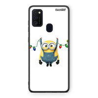 Thumbnail for Samsung M21/M31 Xmas Minion Lights θήκη από τη Smartfits με σχέδιο στο πίσω μέρος και μαύρο περίβλημα | Smartphone case with colorful back and black bezels by Smartfits