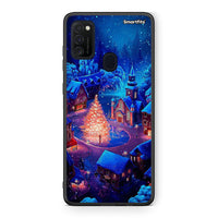 Thumbnail for Samsung M21/M31 Xmas Village θήκη από τη Smartfits με σχέδιο στο πίσω μέρος και μαύρο περίβλημα | Smartphone case with colorful back and black bezels by Smartfits