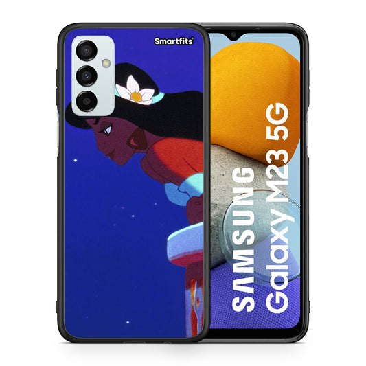 Θήκη Samsung M23 Alladin And Jasmine Love 2 από τη Smartfits με σχέδιο στο πίσω μέρος και μαύρο περίβλημα | Samsung M23 Alladin And Jasmine Love 2 case with colorful back and black bezels