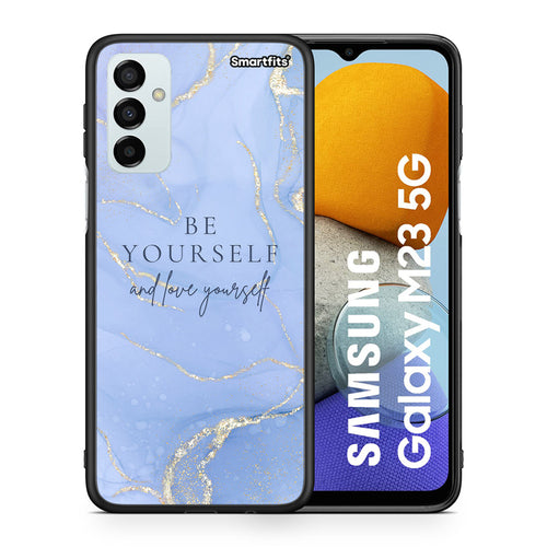 Θήκη Samsung M23 Be Yourself από τη Smartfits με σχέδιο στο πίσω μέρος και μαύρο περίβλημα | Samsung M23 Be Yourself case with colorful back and black bezels