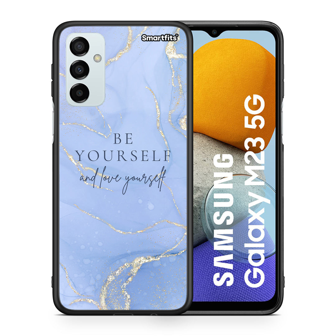Θήκη Samsung M23 Be Yourself από τη Smartfits με σχέδιο στο πίσω μέρος και μαύρο περίβλημα | Samsung M23 Be Yourself case with colorful back and black bezels