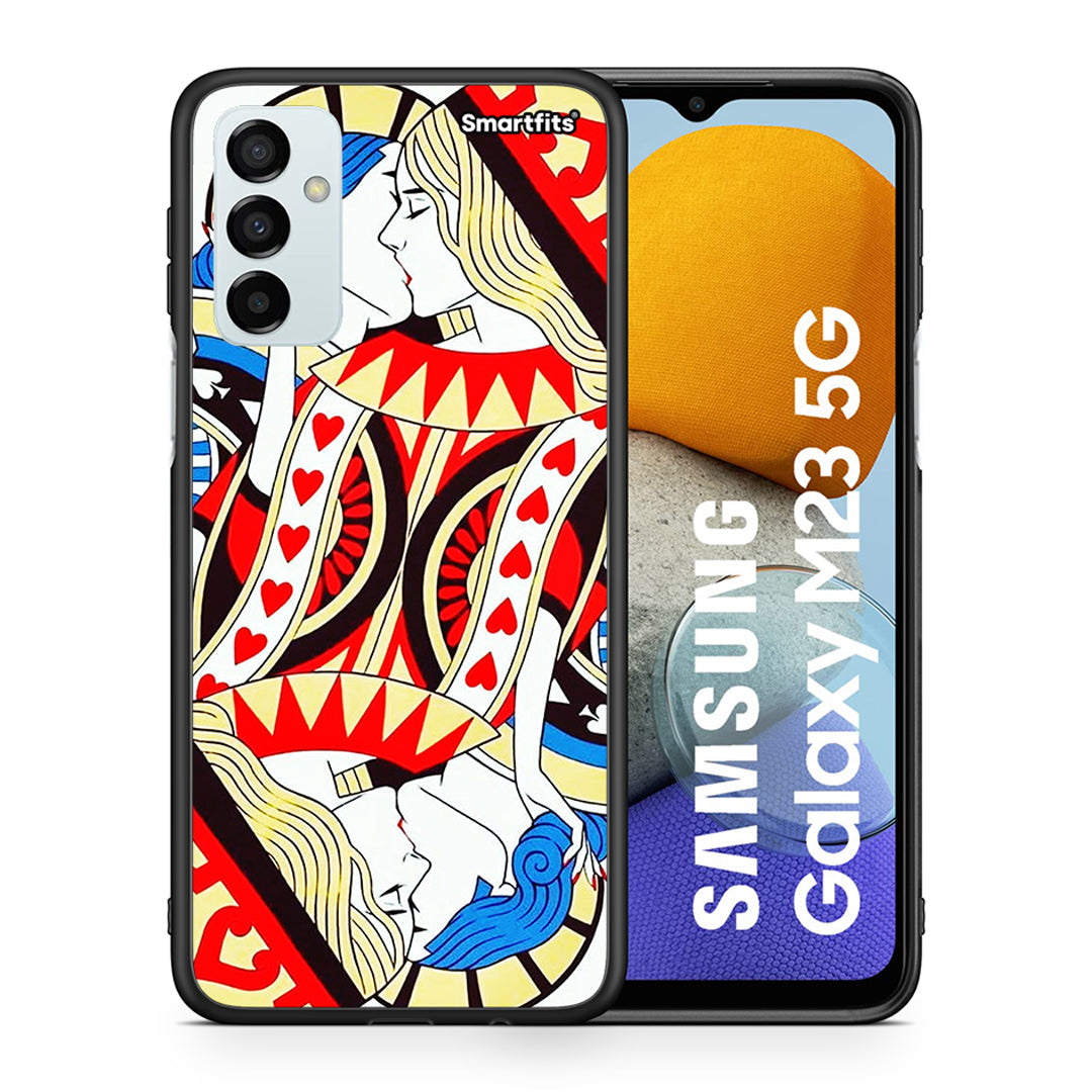 Θήκη Samsung M23 Card Love από τη Smartfits με σχέδιο στο πίσω μέρος και μαύρο περίβλημα | Samsung M23 Card Love case with colorful back and black bezels
