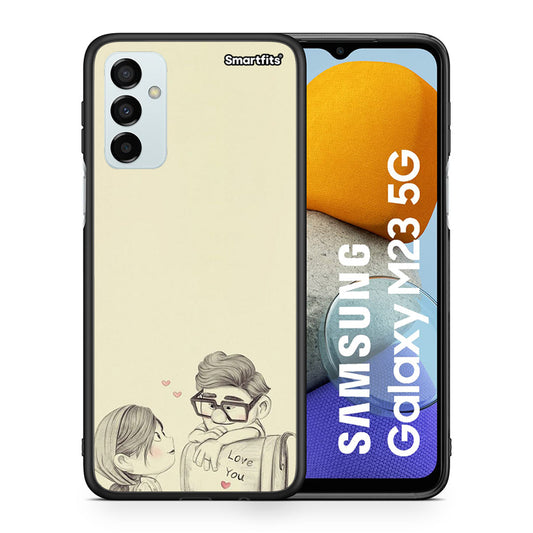 Θήκη Samsung M23 Carl And Ellie από τη Smartfits με σχέδιο στο πίσω μέρος και μαύρο περίβλημα | Samsung M23 Carl And Ellie case with colorful back and black bezels