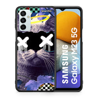 Thumbnail for Θήκη Samsung M23 Cat Collage από τη Smartfits με σχέδιο στο πίσω μέρος και μαύρο περίβλημα | Samsung M23 Cat Collage case with colorful back and black bezels