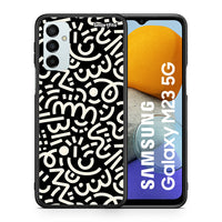 Thumbnail for Θήκη Samsung M23 Doodle Art από τη Smartfits με σχέδιο στο πίσω μέρος και μαύρο περίβλημα | Samsung M23 Doodle Art case with colorful back and black bezels