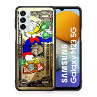 Thumbnail for Θήκη Samsung M23 Duck Money από τη Smartfits με σχέδιο στο πίσω μέρος και μαύρο περίβλημα | Samsung M23 Duck Money case with colorful back and black bezels