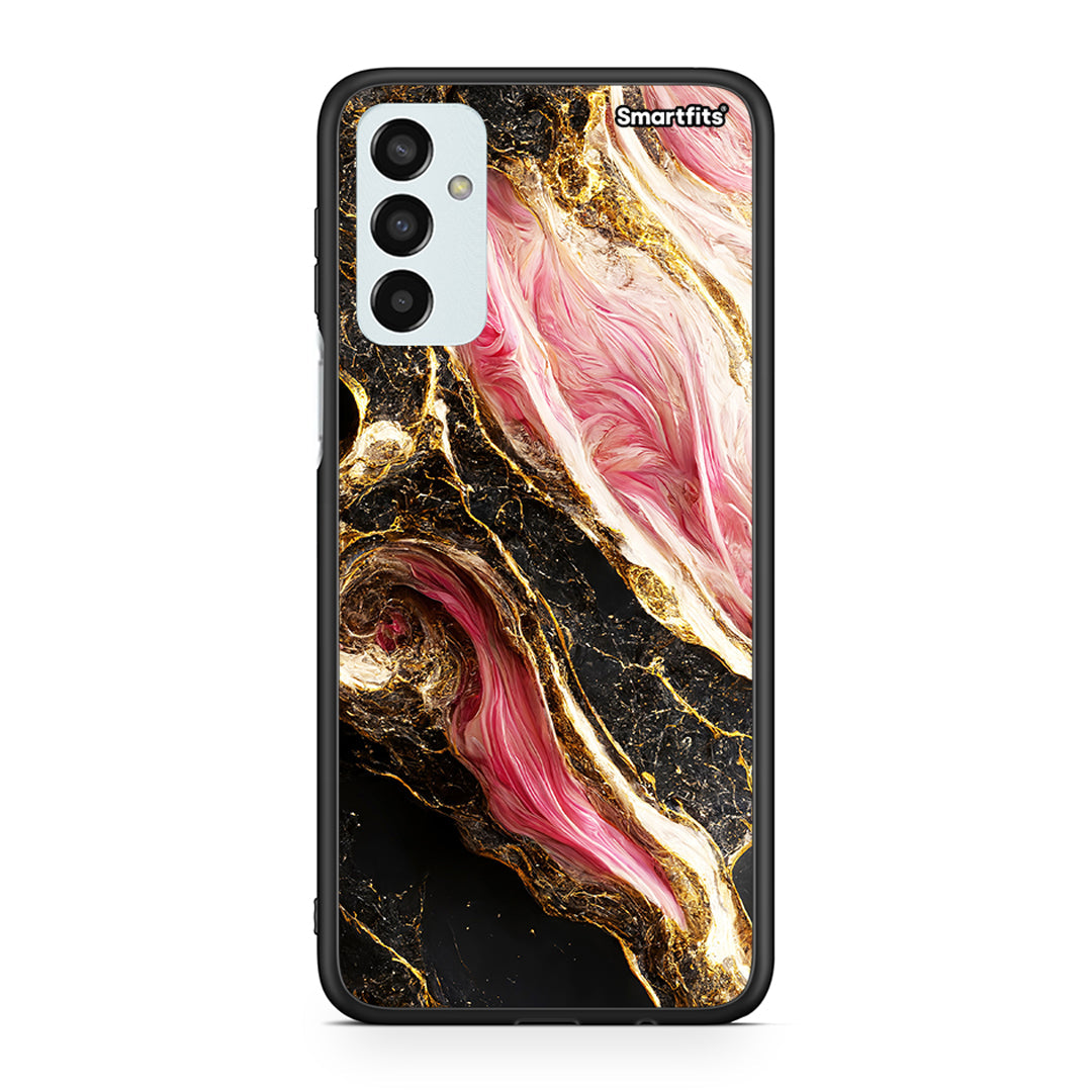 Samsung M23 Glamorous Pink Marble θήκη από τη Smartfits με σχέδιο στο πίσω μέρος και μαύρο περίβλημα | Smartphone case with colorful back and black bezels by Smartfits