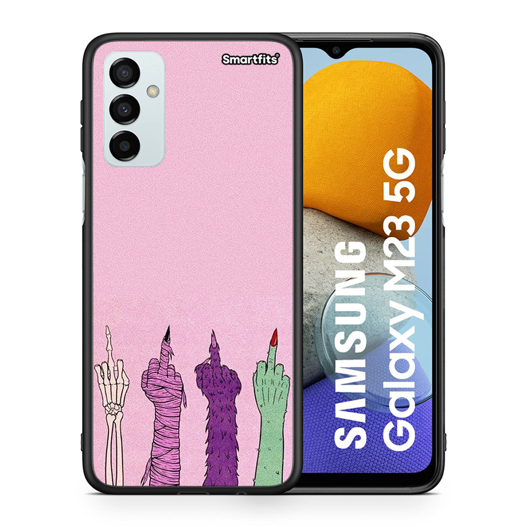 Θήκη Samsung M23 Halloween Be A Lady από τη Smartfits με σχέδιο στο πίσω μέρος και μαύρο περίβλημα | Samsung M23 Halloween Be A Lady case with colorful back and black bezels
