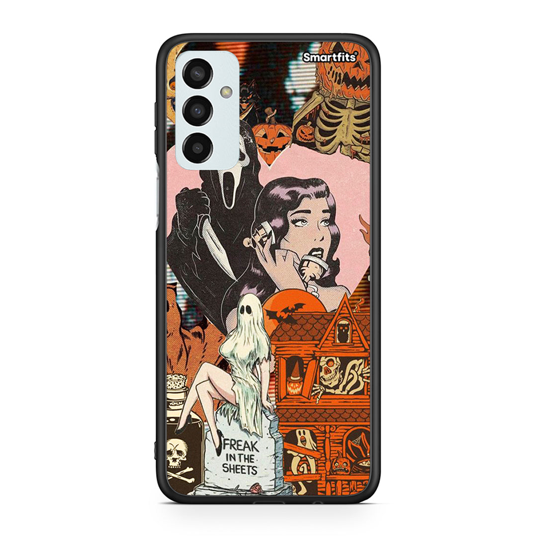 Samsung M23 Halloween Collage θήκη από τη Smartfits με σχέδιο στο πίσω μέρος και μαύρο περίβλημα | Smartphone case with colorful back and black bezels by Smartfits
