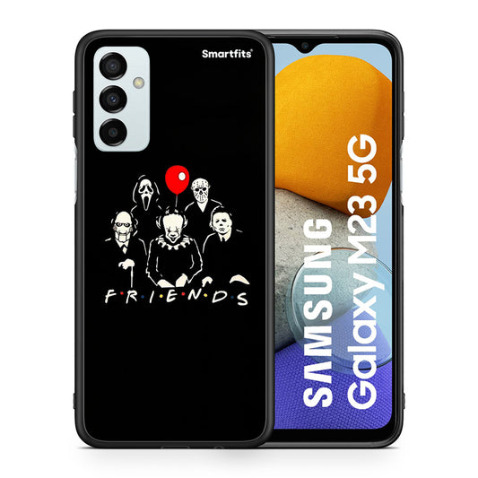 Θήκη Samsung M23 Halloween Friends από τη Smartfits με σχέδιο στο πίσω μέρος και μαύρο περίβλημα | Samsung M23 Halloween Friends case with colorful back and black bezels