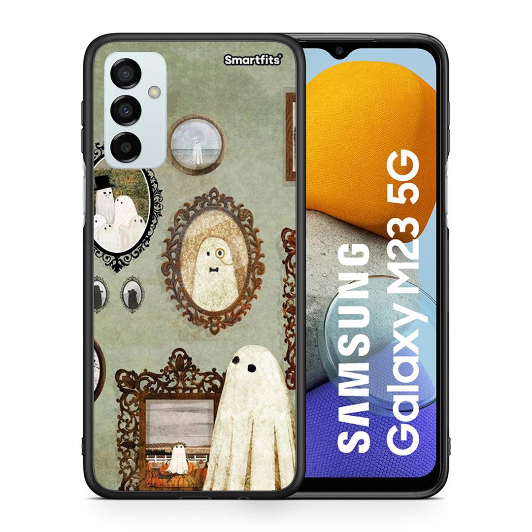 Θήκη Samsung M23 Halloween Ghost Season από τη Smartfits με σχέδιο στο πίσω μέρος και μαύρο περίβλημα | Samsung M23 Halloween Ghost Season case with colorful back and black bezels