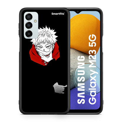 Θήκη Samsung M23 Itadori Anime από τη Smartfits με σχέδιο στο πίσω μέρος και μαύρο περίβλημα | Samsung M23 Itadori Anime case with colorful back and black bezels