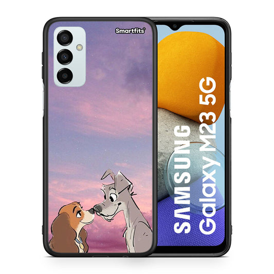 Θήκη Samsung M23 Lady And Tramp από τη Smartfits με σχέδιο στο πίσω μέρος και μαύρο περίβλημα | Samsung M23 Lady And Tramp case with colorful back and black bezels