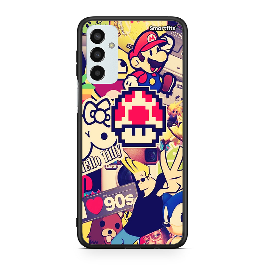 Samsung M23 Love The 90s θήκη από τη Smartfits με σχέδιο στο πίσω μέρος και μαύρο περίβλημα | Smartphone case with colorful back and black bezels by Smartfits