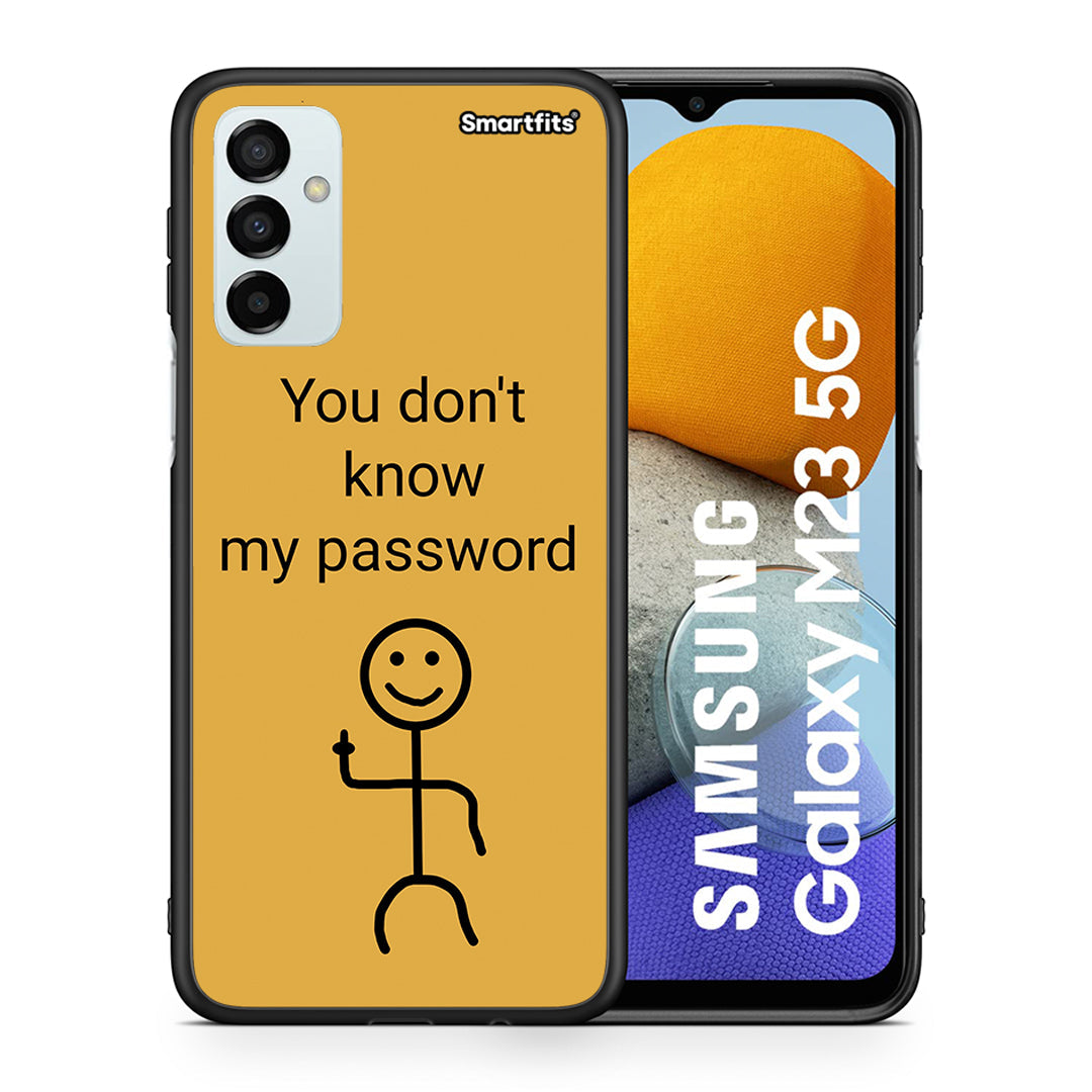 Θήκη Samsung M23 My Password από τη Smartfits με σχέδιο στο πίσω μέρος και μαύρο περίβλημα | Samsung M23 My Password case with colorful back and black bezels